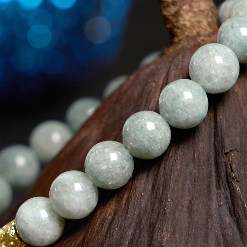 Bracelet d'abondance unisexe en jade pour la prospérité et la chance 14-16 cm