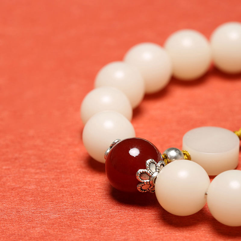 Bracelet Mala unisexe en obsidienne pour la méditation et la paix