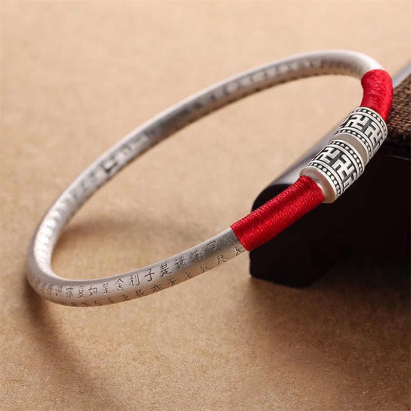 Bracelet unisexe Om Mani Padme Hum en fil rouge pour la chance et la protection