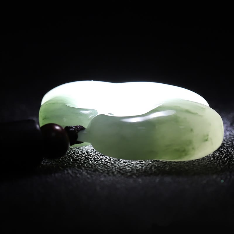 Collier unisexe en jade Tianshan avec cadenas chinois