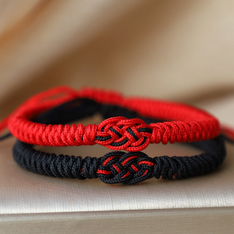 Bracelet de protection unisexe tibétain en fil rouge pour la chance