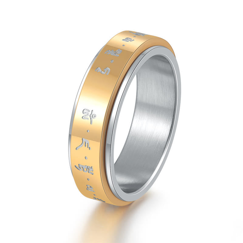 Bague rotative unisexe en acier titane US8 pour l'équilibre