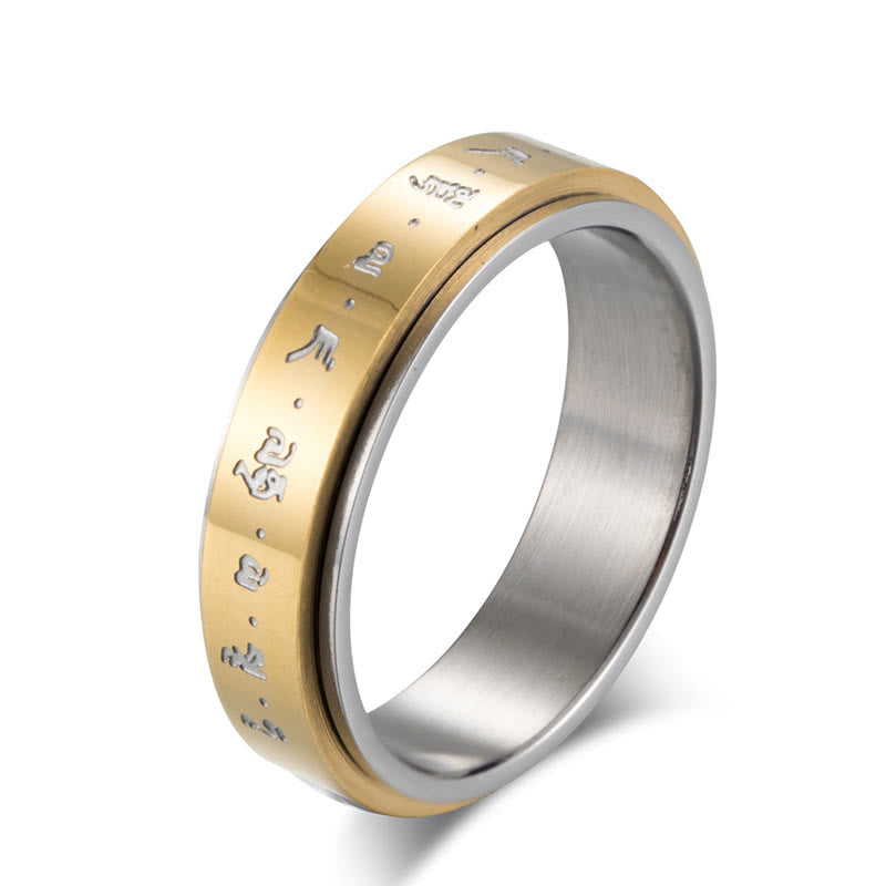 Bague rotative unisexe en acier titane US8 pour l'équilibre