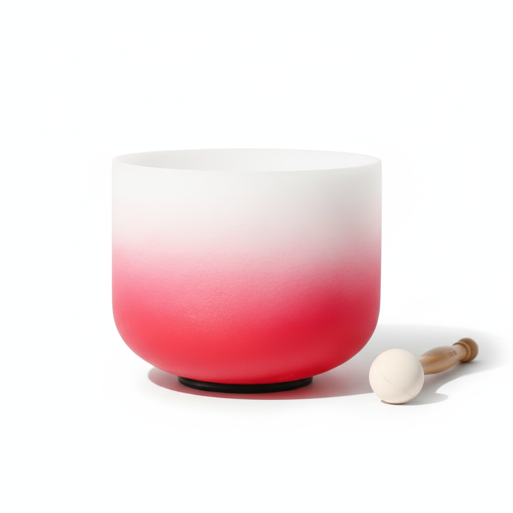 Bol chantant en cristal - Bol sonore pour le chakra racine - Bol de méditation avec note C pour la guérison