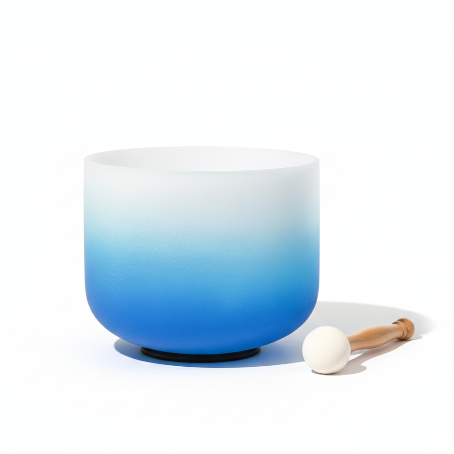 Bol chantant en cristal - Chakra de la gorge, note sol, bol de méditation