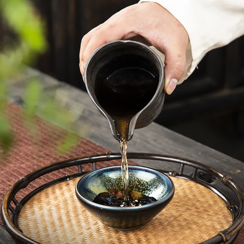 Tasse à thé vintage en céramique 100 ml, vaisselle faite à la main