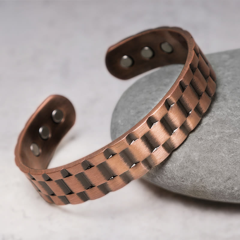 Bracelet manchette vintage en cuivre | Bracelet spirituel