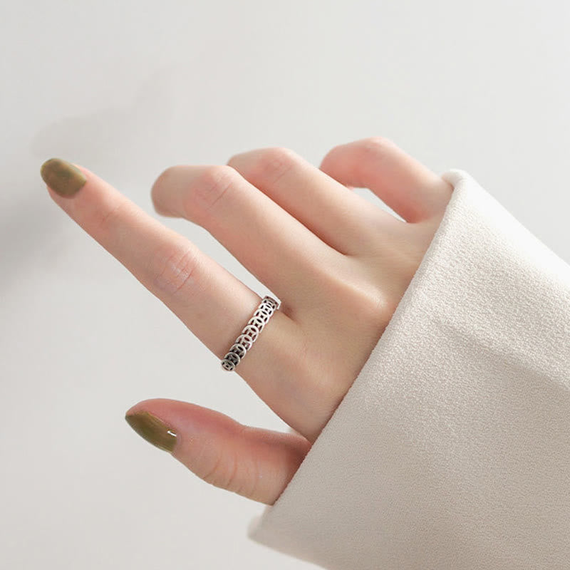 Bague porte-bonheur vintage en cuivre | Bijou spirituel ajustable