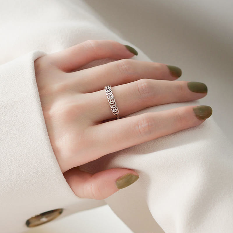 Bague porte-bonheur vintage en cuivre | Bijou spirituel ajustable