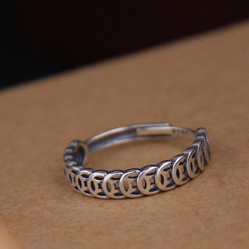 Bague porte-bonheur vintage en cuivre | Bijou spirituel ajustable
