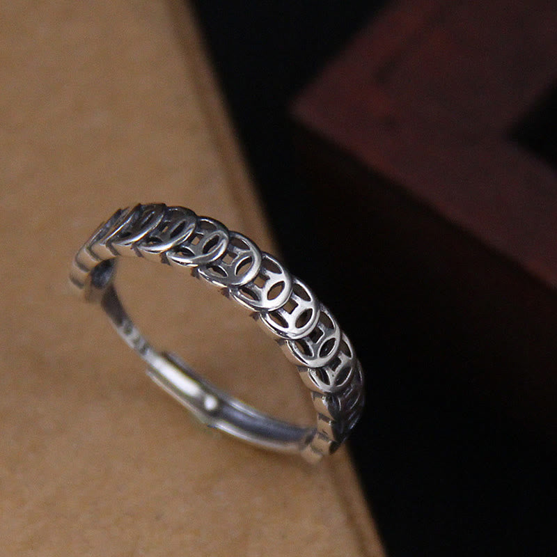 Bague porte-bonheur vintage en cuivre | Bijou spirituel ajustable
