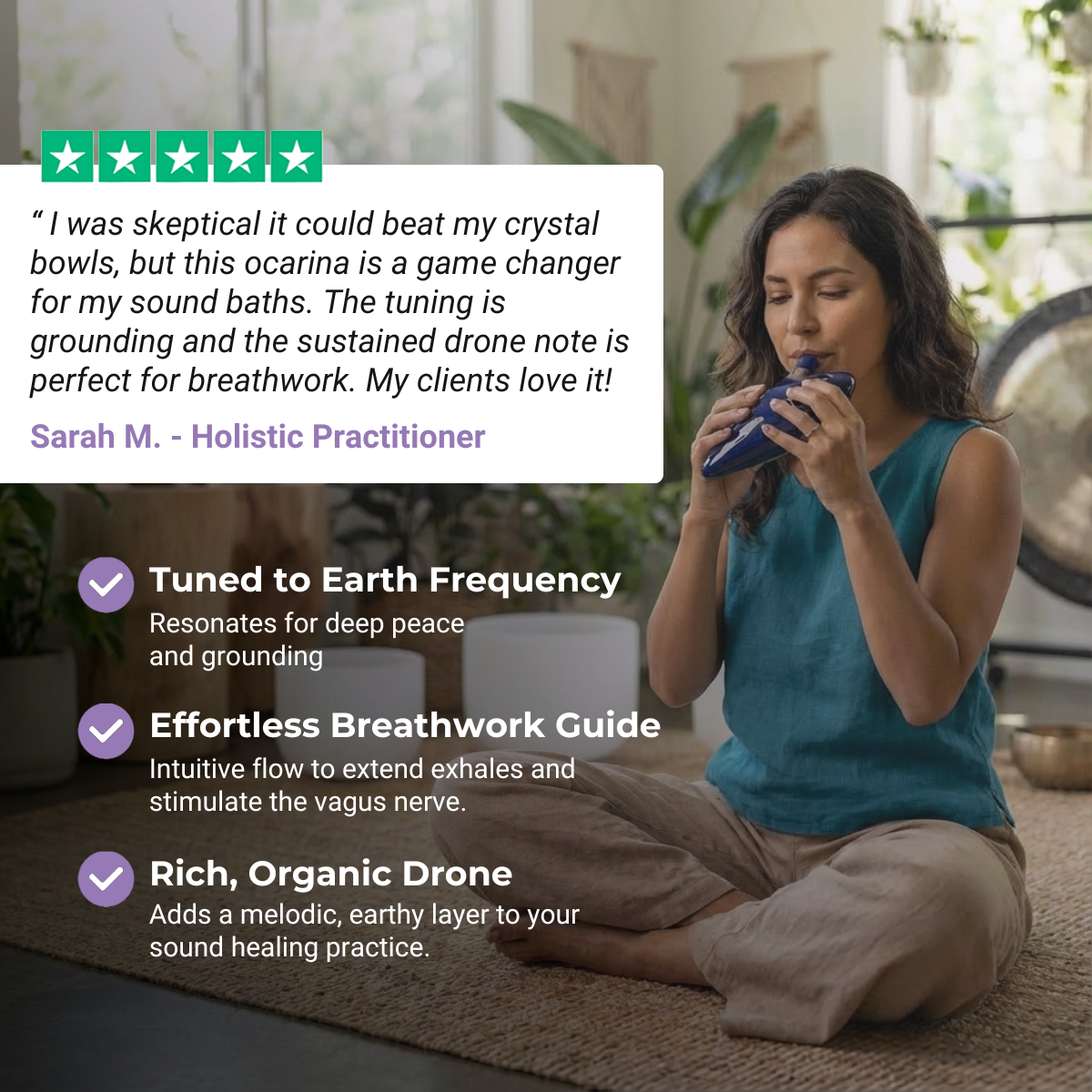 Instrument Xun Dragon Phoenix Vintage - Céramique noire