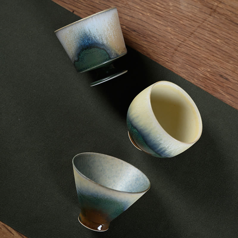 Tasse à thé en porcelaine vintage pour four de transmutation, décoration zen