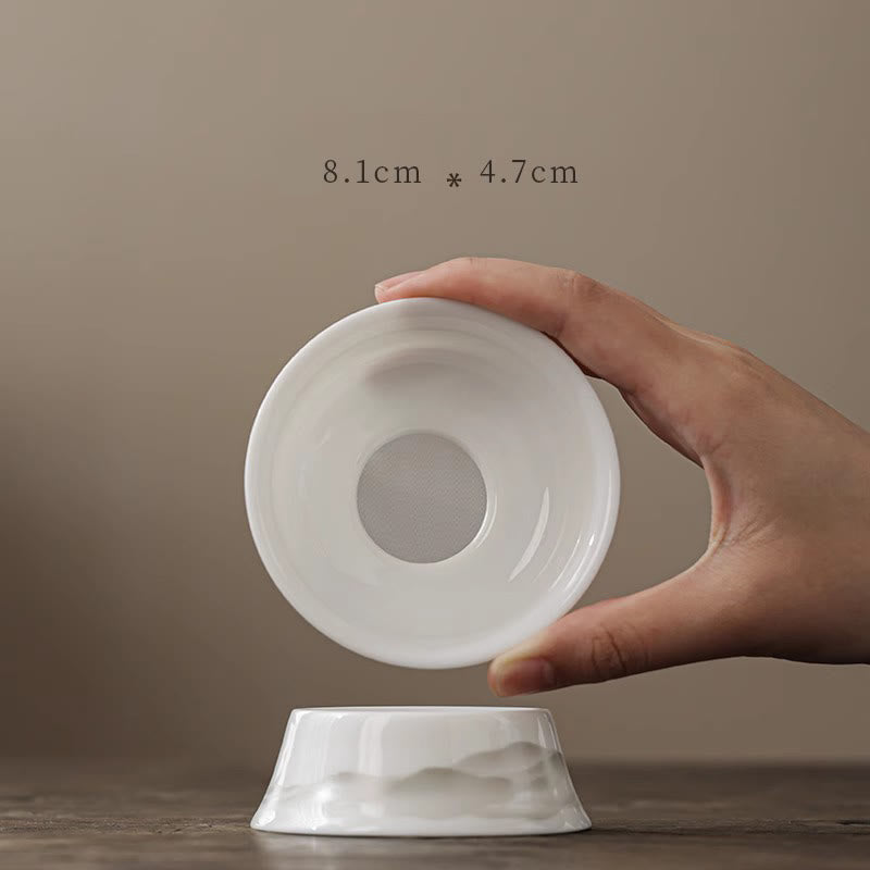 Ensemble de tasses à thé Gaiwan en porcelaine peinte à l'encre vintage pour la méditation
