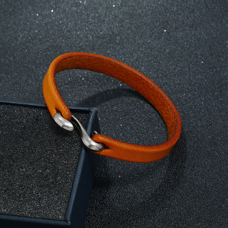 Bracelet vintage en cuir avec boucle renforcée pour la protection spirituelle