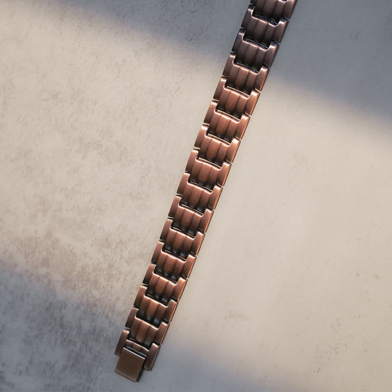 Bracelet manchette magnétique vintage en cuivre pour la guérison spirituelle