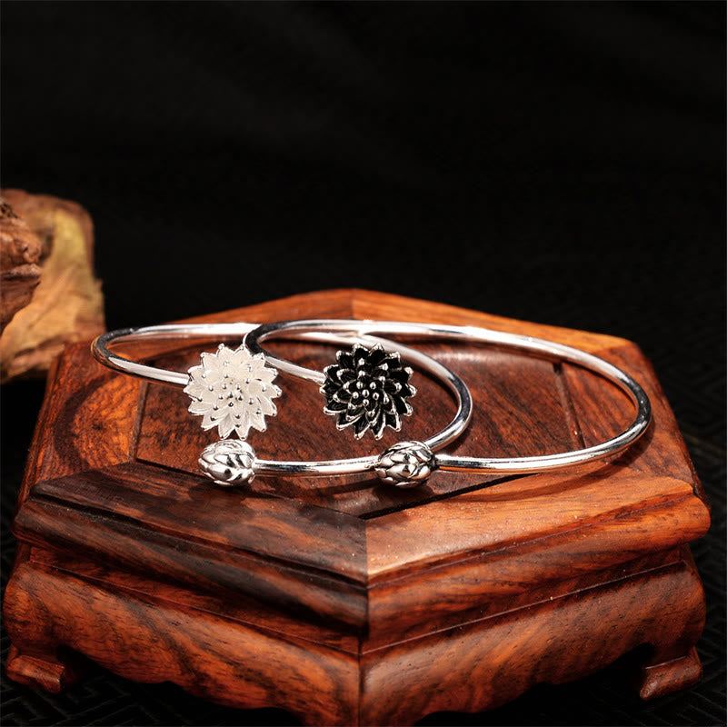 Bracelet Lotus en cuivre blanc | Bracelet d'illumination