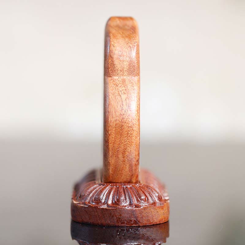 Statue de Bouddha en bois 7x7,5 cm Figurine Sérénité Guru Rinpoché