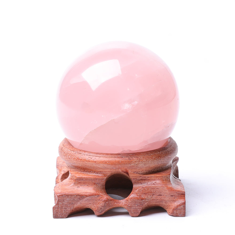 Support en bois pour base de présentation de sphères de cristal de 30 mm