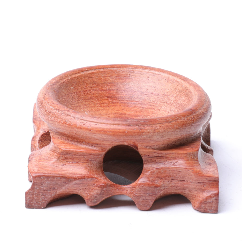 Support en bois pour base de présentation de sphères de cristal de 30 mm