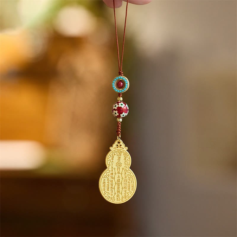 Porte-clés spirituel Wu Lou Copper Gourd Fu Character