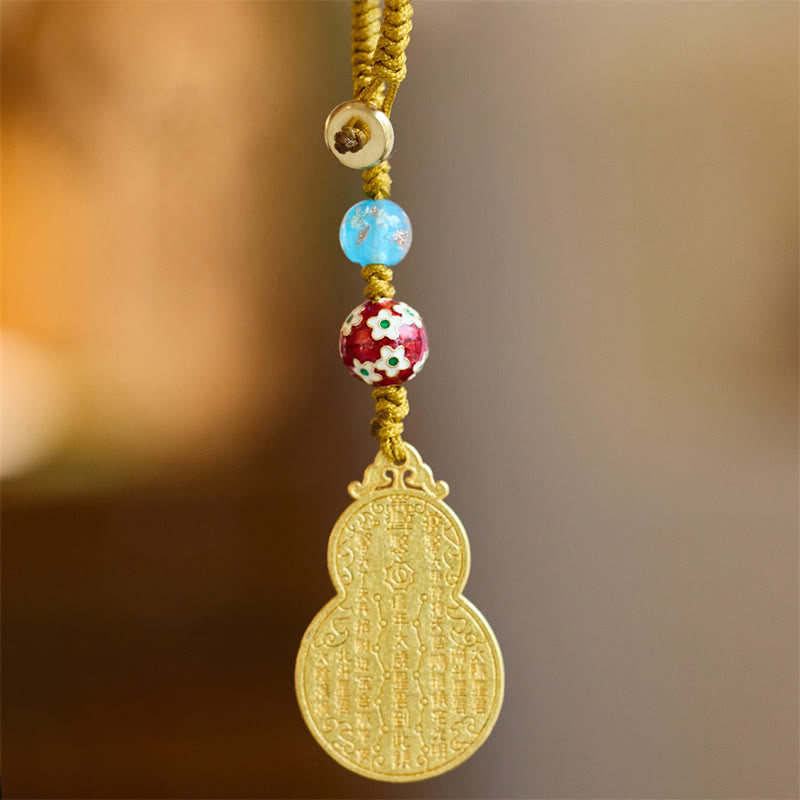 Porte-clés spirituel Wu Lou Copper Gourd Fu Character