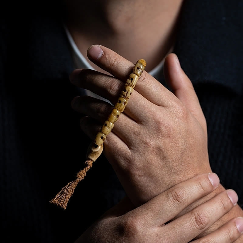 Bracelet spirituel en os de yak | Protection et équilibre énergétique