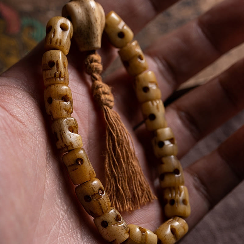Bracelet spirituel en os de yak | Protection et équilibre énergétique