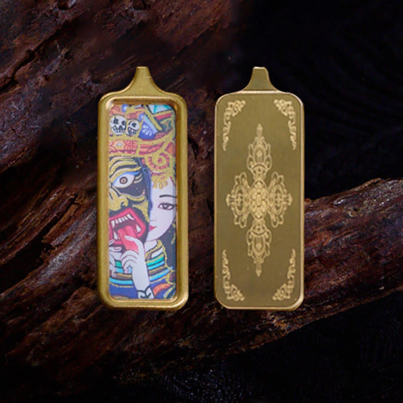 Collier pendentif spirituel renard à neuf queues jaune dieu de la richesse
