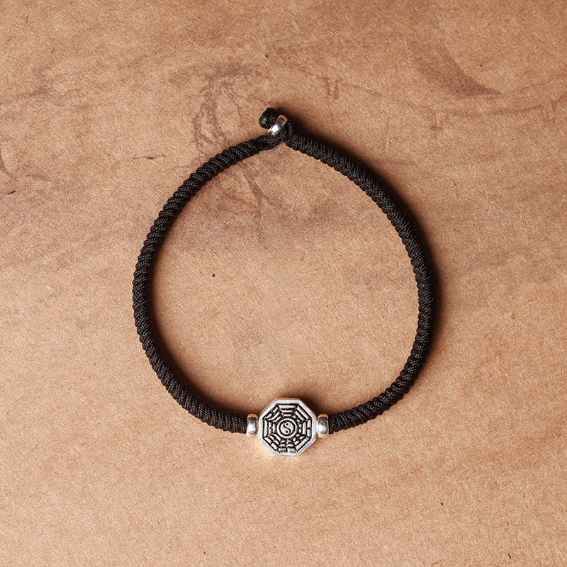 Bracelet Concentration Yin Yang Cinabre Corde 6mm