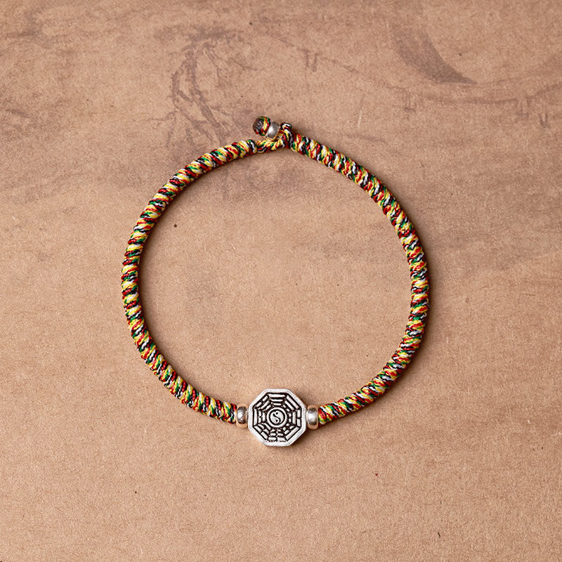 Bracelet Concentration Yin Yang Cinabre Corde 6mm