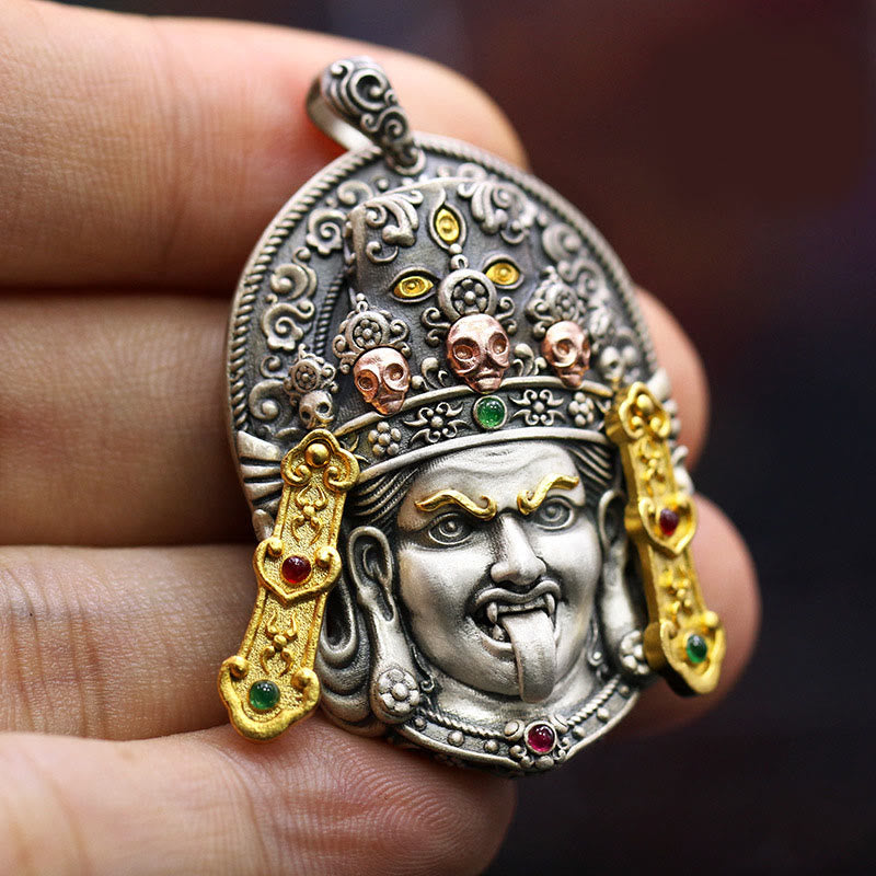 Collier en argent Zakiram | Pendentif de protection de la déesse de la richesse