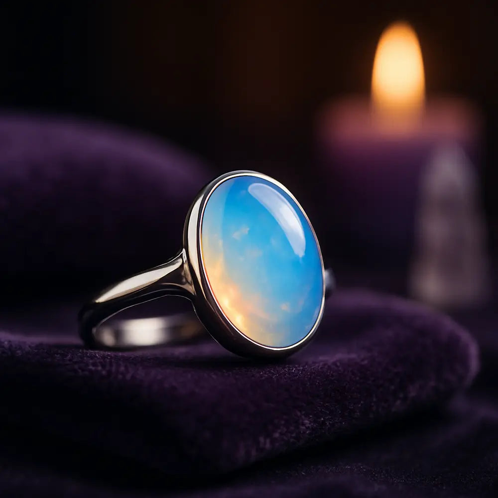 Bague Zuni Sterling Argent - Opalite Et Lapis-Lazuli - Ola Eriacho - Taille 8