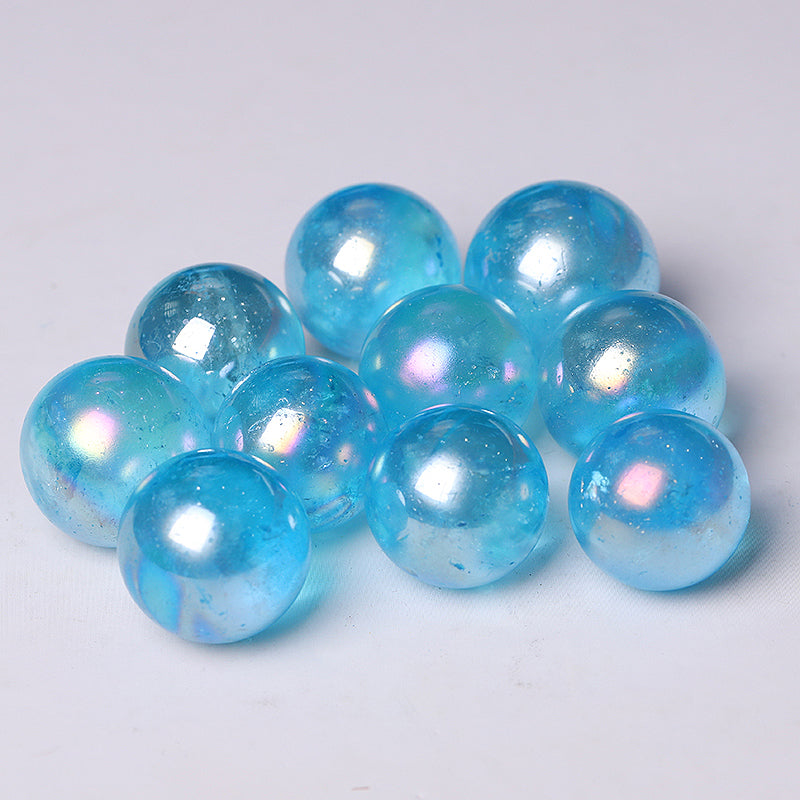 0.25kg Aura Blue Angel Crystal Sphere 15mm Healing Stone