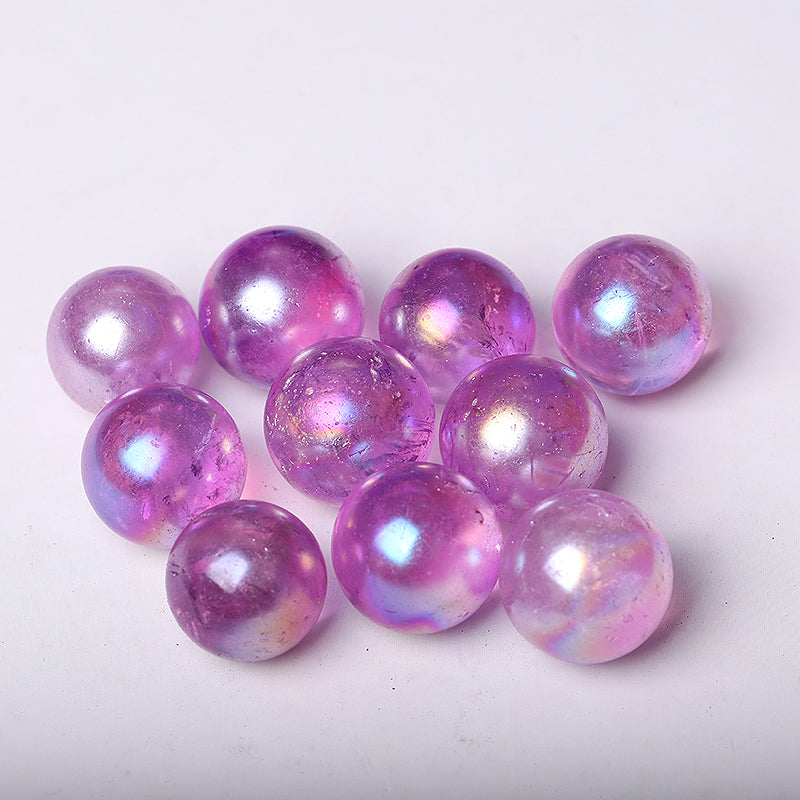 0.25kg Aura Purple Angel Crystal Sphere 15mm Healing Energy