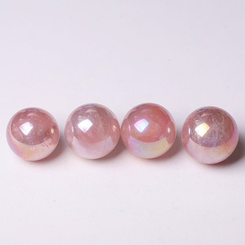 0.5kg Aura Rose Quartz Crystal Sphere 20-30mm