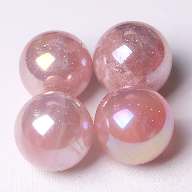0.5kg Aura Rose Quartz Crystal Sphere 20-30mm