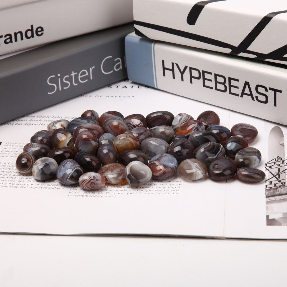 0.5kg Black Sardonyx Tumbled Stones 2-3cm Polished Crystals