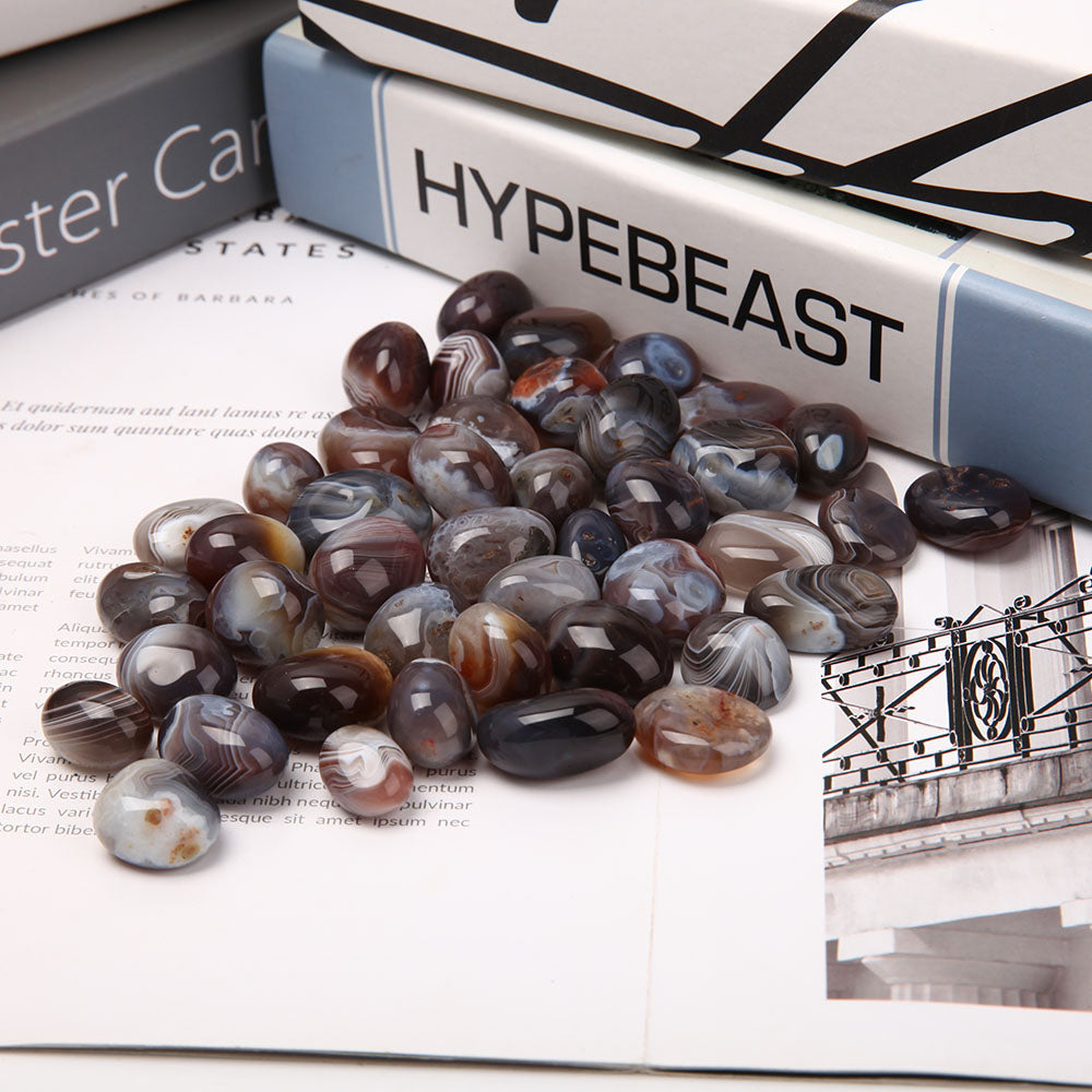 0.5kg Black Sardonyx Tumbled Stones 2-3cm Polished Crystals