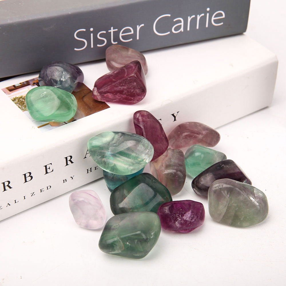 0.5kg Fluorite Tumbled Stones 2.5-3.5cm Polished Crystals
