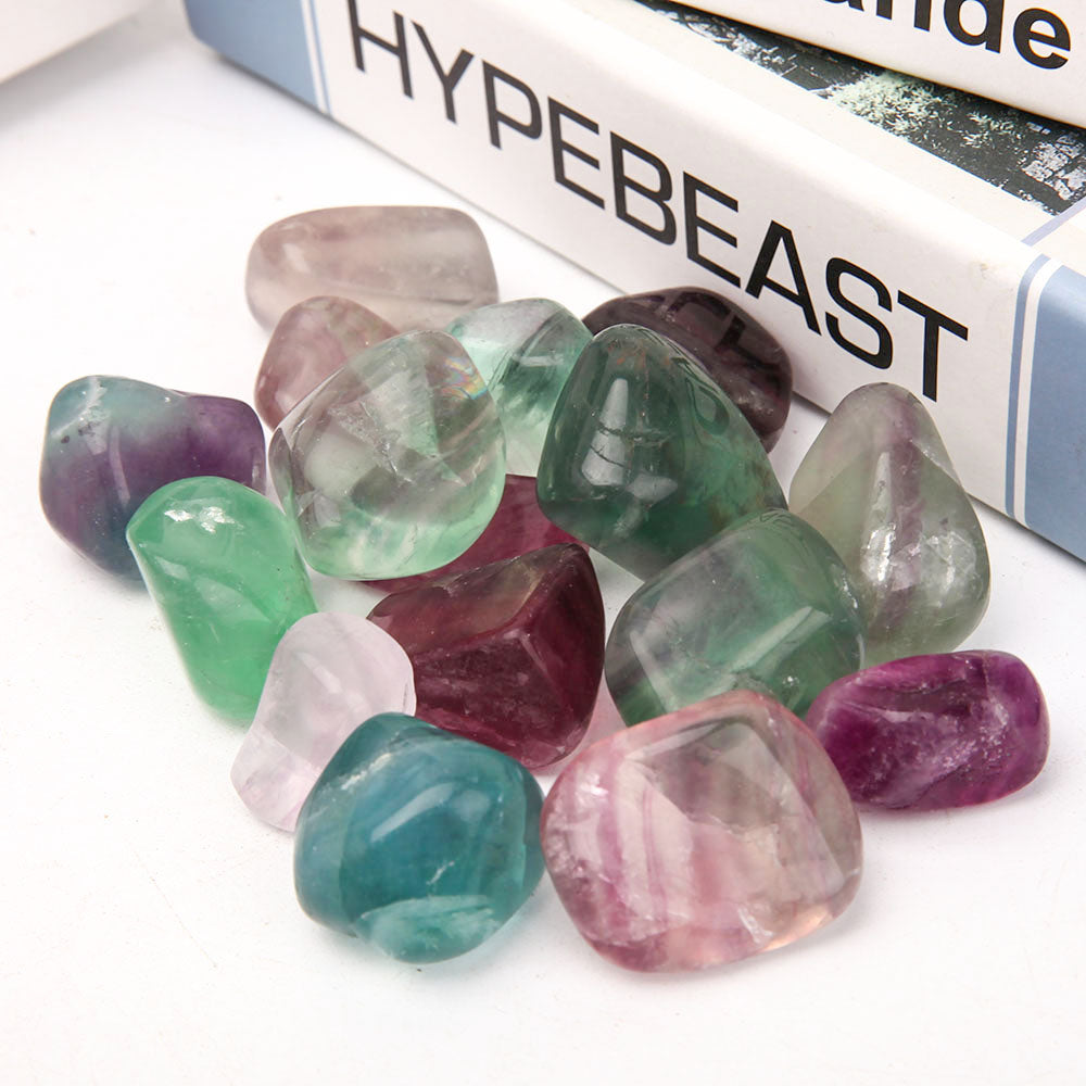 0.5kg Fluorite Tumbled Stones 2.5-3.5cm Polished Crystals