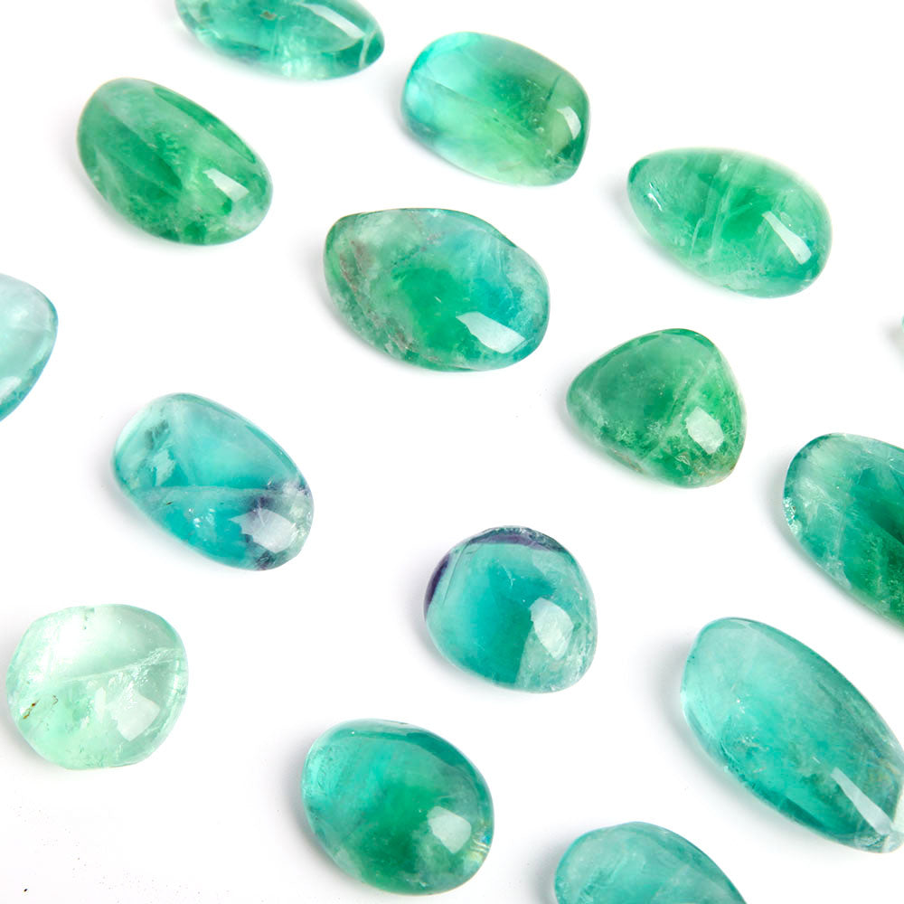 0.5kg Green Fluorite Tumbled Stones for Healing