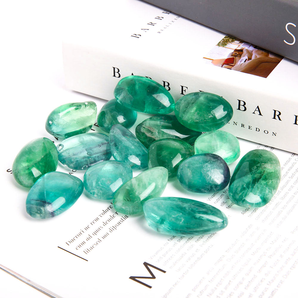 0.5kg Green Fluorite Tumbled Stones for Healing