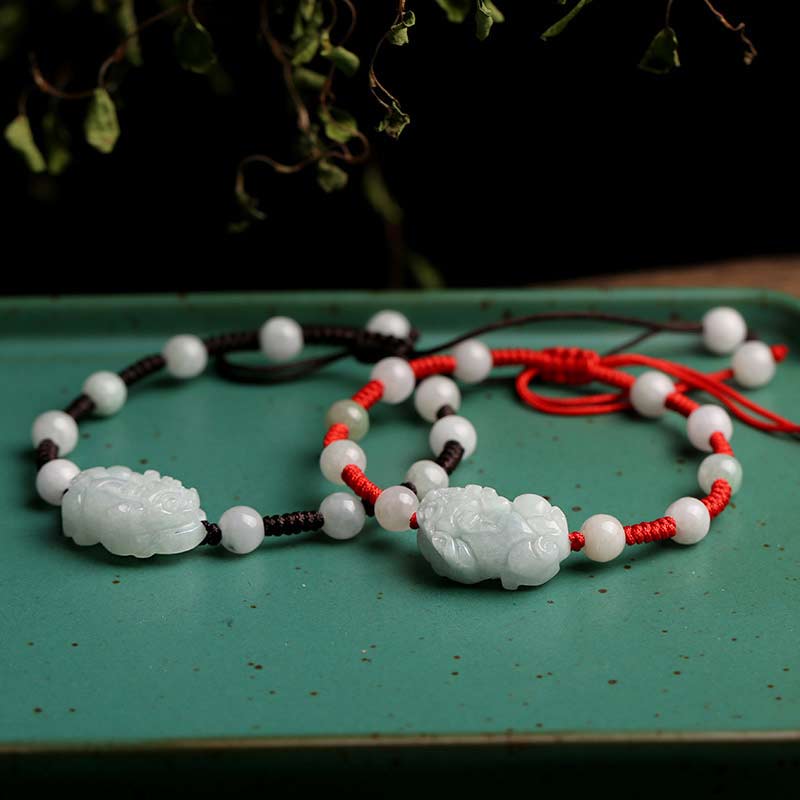 Natural Jade PiXiu Luck Bracelet | 6mm Beads | Protection & Prosperity
