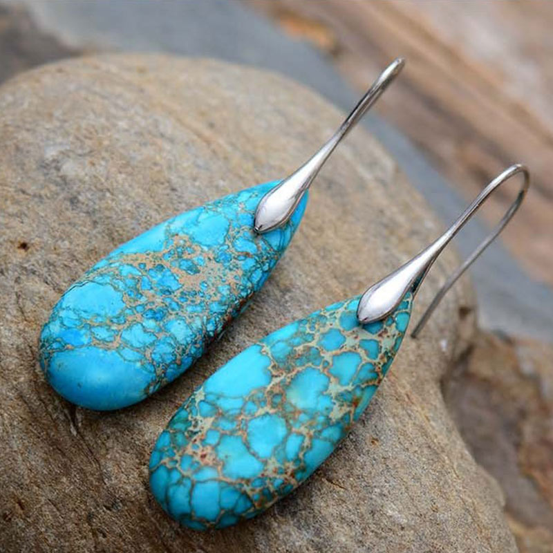 Emperor Stone Spiritual Earrings for Happiness & Balance