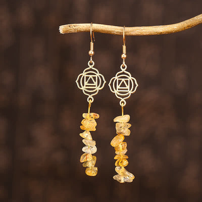 Boucles d'oreilles Zen Cairn Citrine Confidence pour la guérison