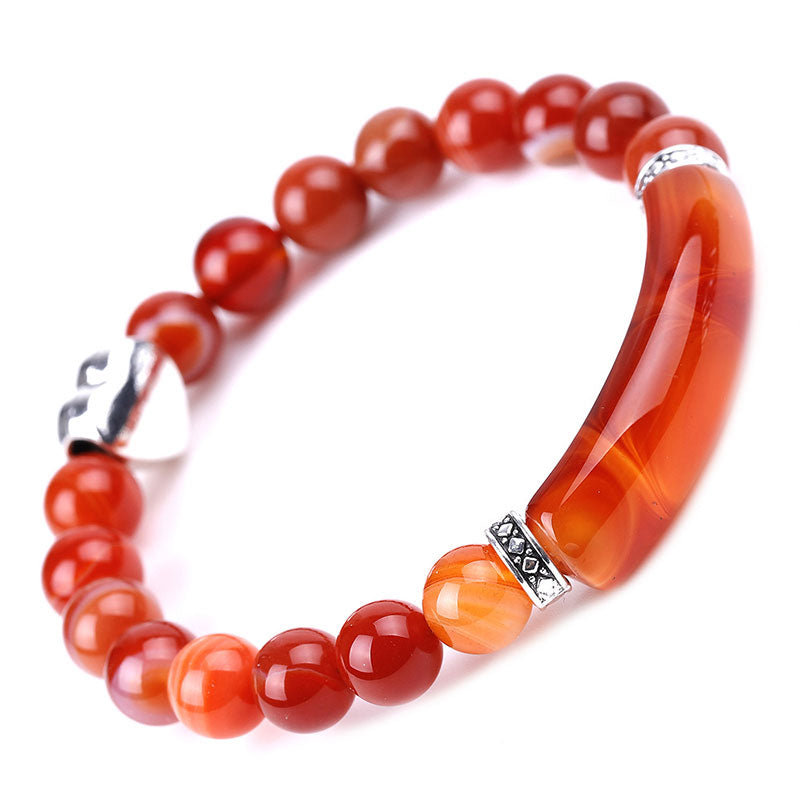 Unisex Green Aventurine Crystal Heart Spiritual Bracelet