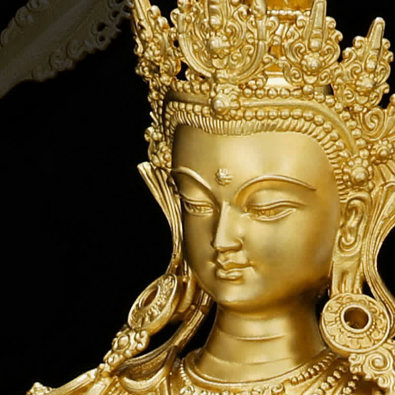 Copper Buddha Statue | Shakyamuni Amitabha Medicine Buddha Figurine
