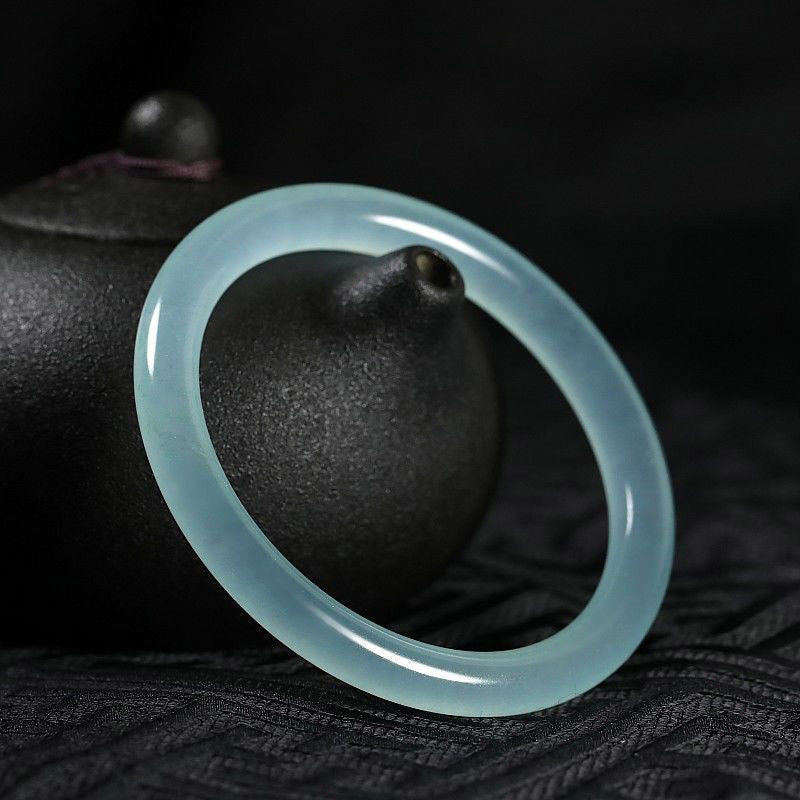 Natural Jade Healing Blessing Bangle Bracelet 58-60mm