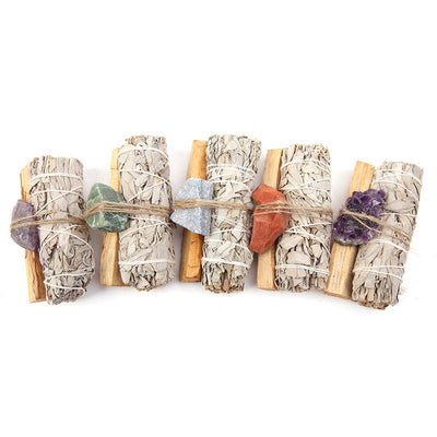 Coffret de purification spirituelle composé de Palo Santo naturel et de cristaux
